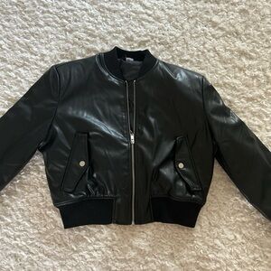 H&M Leather Bomber Jacket